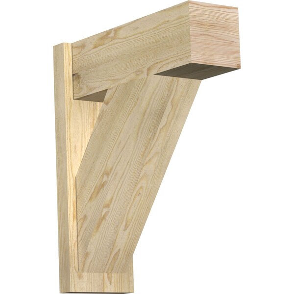 Ekena Millwork Traditional Block Rough Sawn Outlooker, Douglas Fir, 8"W x 22"D x 26"H OUT08X22X26TRA05RDF - main